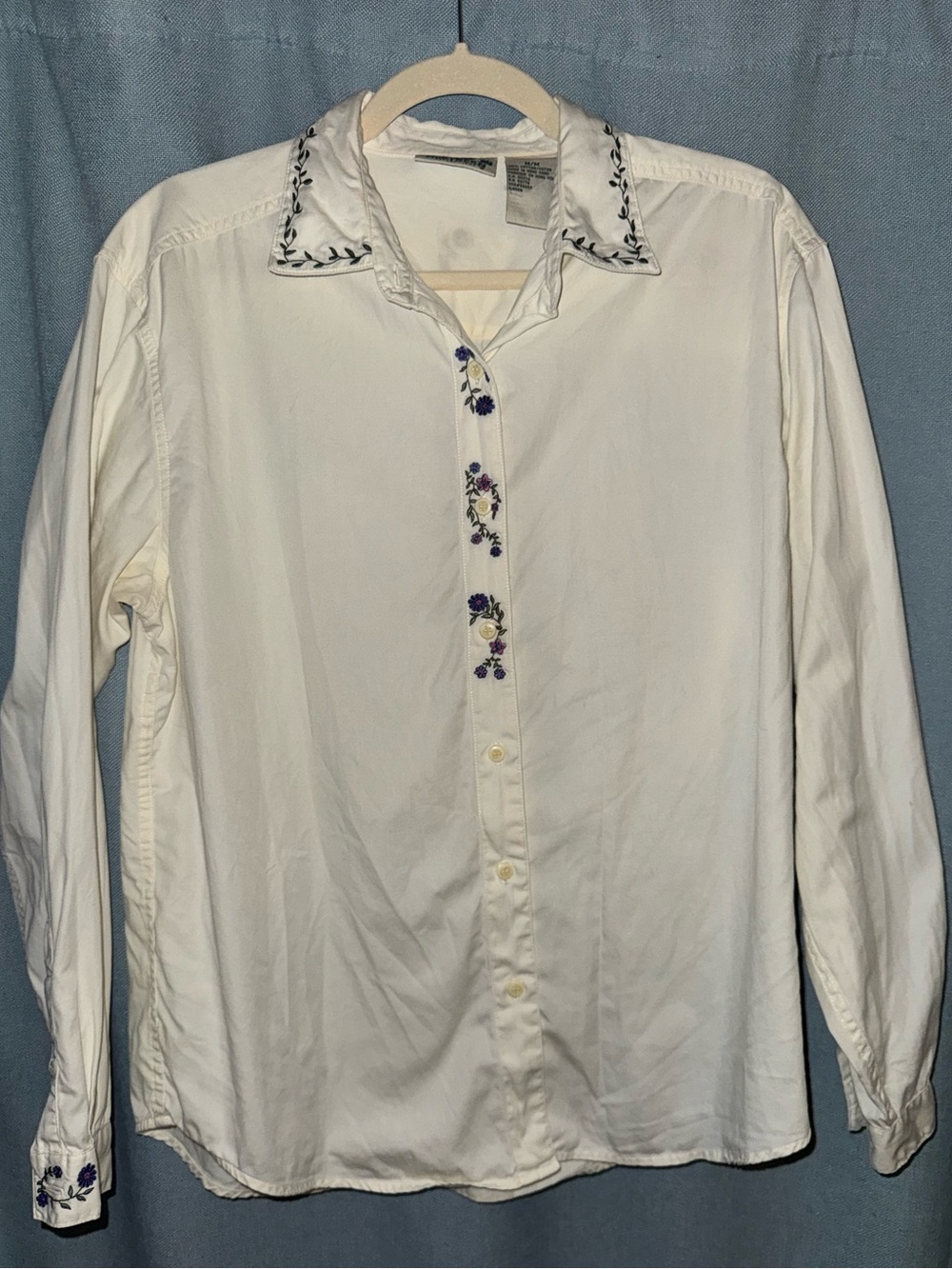 Vintage Northern Reflections embroidered blouse 1990